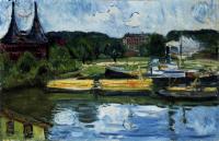 Munch, Edvard - Lubeck Harbour with the Holstentor